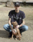 Harley Davidson Guy and Rescued Pit Bull.jpg (73669 bytes)